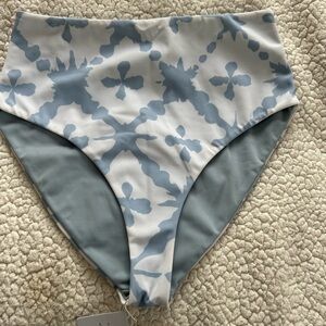 Stylish Blue and White Bikini Bottom